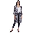 thumbnail image 1 of Moomaya Long Sheer Shrug Printed Open Front Beach Coverup Summer Cardigan, 1 of 8