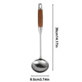 thumbnail image 3 of Yhmxh Kitchen Gadgets Kitchen Essentials Large Spatula Slotted Turner Soup Ladle 304 Stainless Steel Wok Spatula Set Slotted Spoon For Cooking Utensils Set Long Wooden Handle Ladles Kitchen, 3 of 4