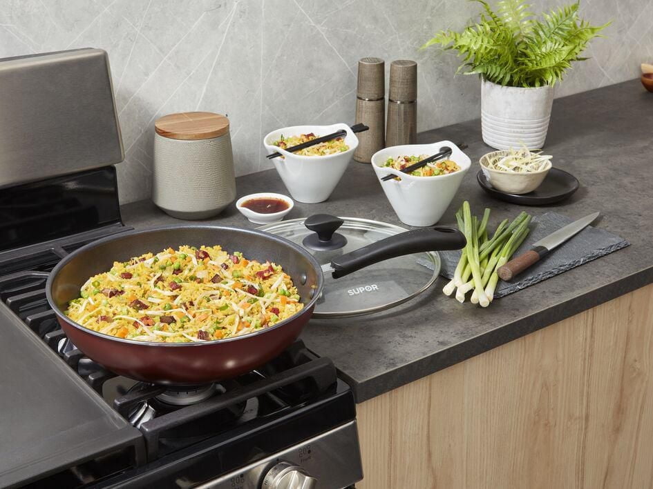 Supor Non-Stick Wok With Lid