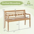 thumbnail image 3 of Gymax 2-Person Garden Bench w/ Wide Backrest & Curved Armrests for Backyard, 3 of 10