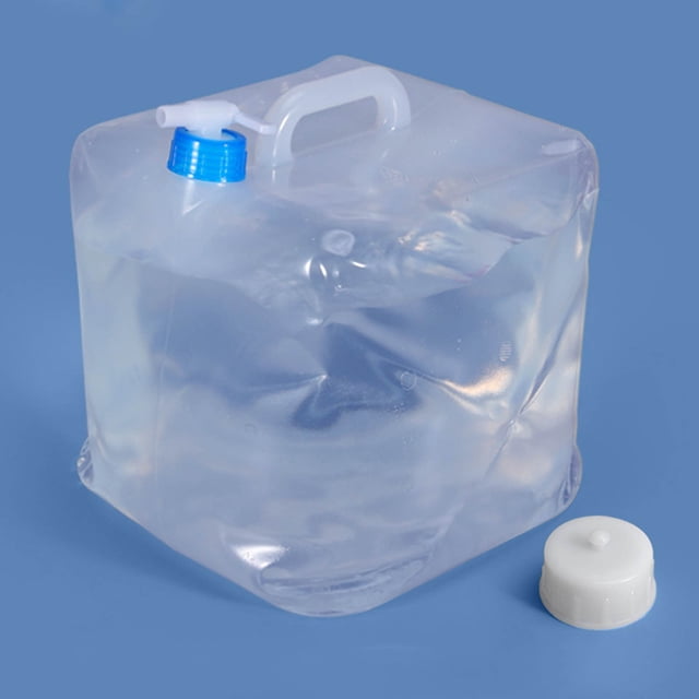 TIMIFIS Projector Light Foldable Camping Water Canisters Water Storage Bag Water Bucket with Tap Outdoor Hiking Drinking Water Tank, Food-Safe, Transparent Kitchen Gadgets