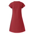 thumbnail image 4 of Pisexur Robe à Manches Courtes à Col en V Longueur Genou Femmes Style d'Été Robe Imprimée à Col en V Robe à Manches Courtes Robe pour Dames Robe pour Femmes en Liquidation, 4 of 4