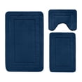 thumbnail image 2 of Yhmxh Bath Mat New Large BathRug Mat 3 Set Bath Mat For 3Pcs Toilet Mats Universal Soft Comfortable Water Absorption Non Slip Thick Machine Washable Easier To Dry Dark Polyester Bathroom Suits, 2 of 8