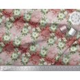thumbnail image 3 of Soimoi Tissu de Velours Feuilles & Magnolia Imprimé Floral 1 Yard 58 Inch Wide, 3 of 5