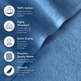thumbnail image 2 of Swift Home 100% Cotton Washcloth, Luxuriously Soft, Highly Absorbent, Quick Dry, 2PC, Aqua, 2 of 4