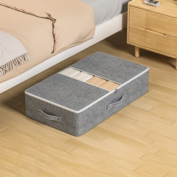 Non-Woven Fabric Storage Bag with Zipper for Clothes Organizer - Large Household Tote for Closet Under Bed