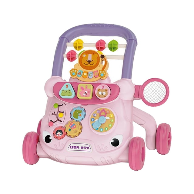 Siruishop Centre d'Activités Pousse-Bébé Multifonction Apprentissage de la Marche Assis à Debout Rouge
