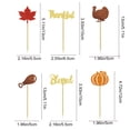 thumbnail image 3 of Rvkxad Thanksgiving Cake Toppers Set, 12 Cupcake Picks Turkey Pumpkin Maple Leaf, Fall Party Decorations, 3 of 6