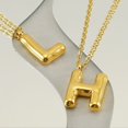 thumbnail image 3 of Pendentif Lettre Mode PVC Plaqué Or Initiale Collier Bulle Acier Inoxydable Alphabet pour Fabrication de Bijoux DIY, 3 of 5