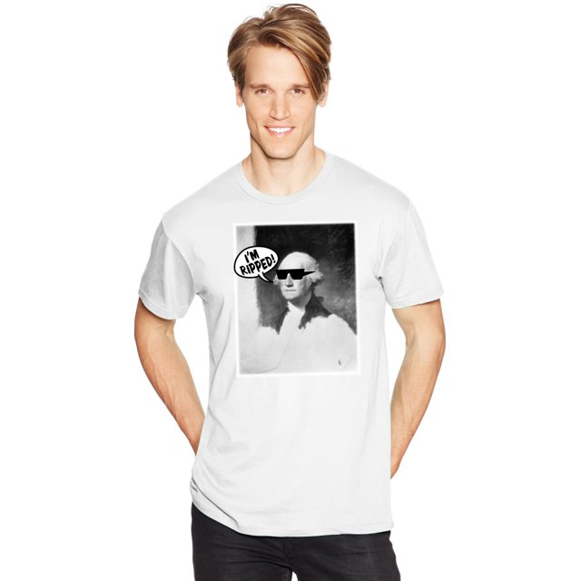 Hanes T-Shirt Graphique pour Hommes, TG, George Est Déchiré