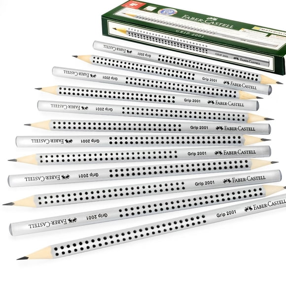 Faber-Castell Grip 2001 Crayons de Graphite Triangulaires - 2B - Lot de 12