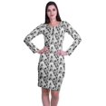 thumbnail image 1 of Moomaya Womens Full Sleeve Printed Midi Length Printed Bodycon Dress, 1 of 6