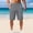 Grey, variant on JDQJBZ Men's Casual Linen Shorts Stripe Print Drawstring Pocket 5 Inch Summer Shorts