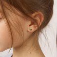 thumbnail image 3 of CZ Heart Solitaire Simulated Peridot Earrings Screw Back - Sterling Silver, 3 of 6