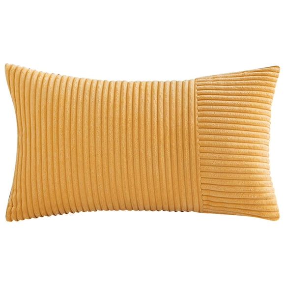 Birdeem Corduroy Splicing Pillowcase with Modern Style Living Room Sofa Cushion Border Solid Color Waist Pillow Cushion