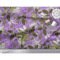 thumbnail image 3 of Soimoi Purple Poly Georgette Fabric Artistic Leaves Decor Fabric Printed Yard 52 Inch Wide, 3 of 5