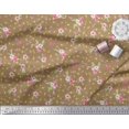 thumbnail image 3 of Soimoi Poly Georgette Fabric Flower & Leaves Watercolor Print Fabric by Yard 52 Inch Wide, 3 of 3
