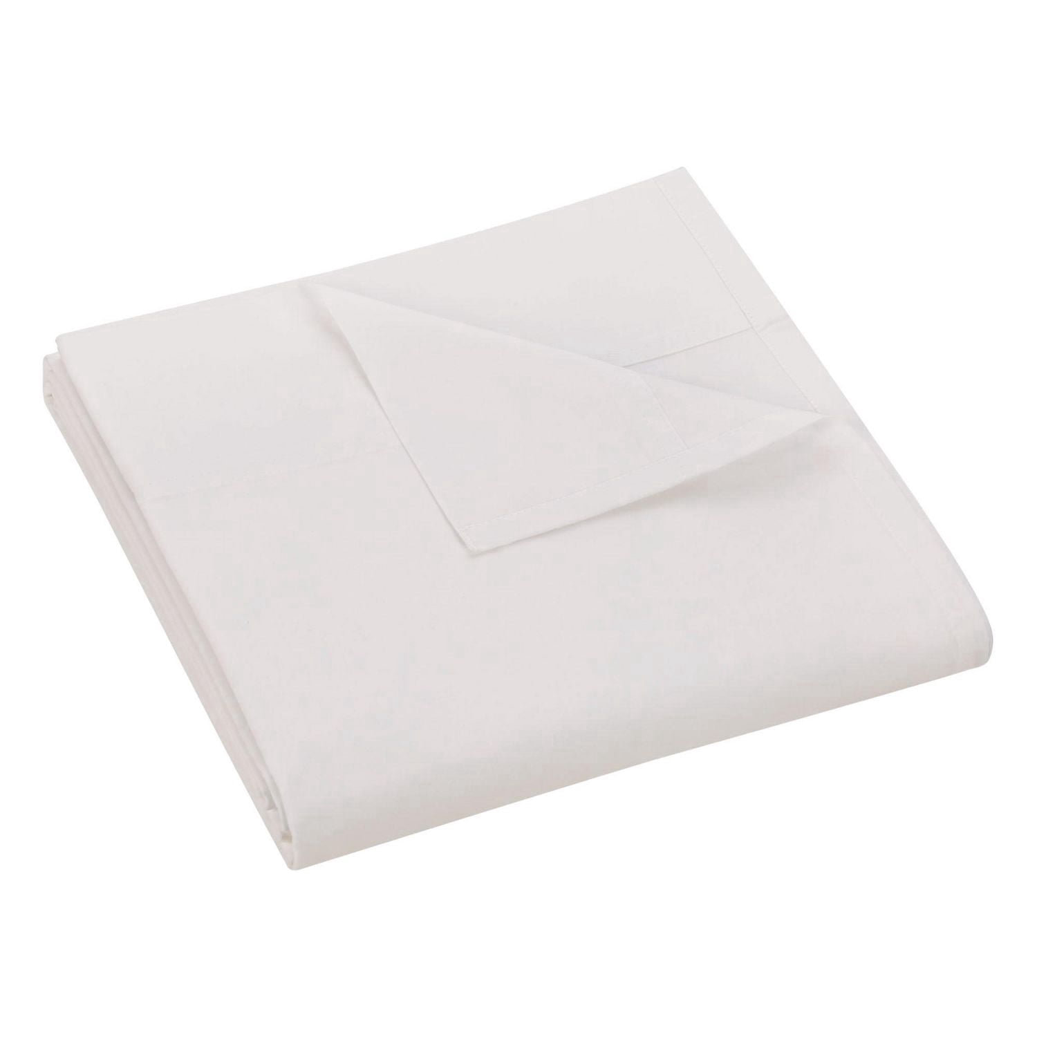 Drap plat en percale brossée 300 fils de Hometrends