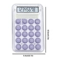 thumbnail image 3 of Matoen12 Mini Portable Calculator for Kids Students, 8-Digit Large Display, Button Battery Operated, Student Specific Standard Calculators, Back to School Supplies, 2.1"x3.3", 1 Pack, Purple, 3 of 9