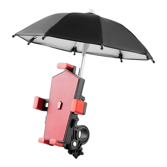 Vwrxbz Phone Holder with Sunshade 360 Rotation Motorcycle Bike Handlebar Mount One Click Lock Shockproof for Riding