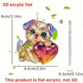 thumbnail image 2 of Nilvkv Valentine's Day Series Dog Acrylic Key Chain Car Rearview Mirror Accessories Backpack Pendant, 2 of 5