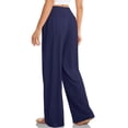 thumbnail image 4 of Yuyuzo Womens Plus Size Yoga Pants Belly Control Straight Leg Slacks Solid Color Basic Lounge Wear Trousers, 4 of 6