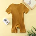 thumbnail image 4 of TBWNWG Girls Romper,Babys Girls Boys Summer Casual Solid Color Jumpsuit Knitted Ribbed Pattern Rompers Girls Rompers Size 7-8 Size 0-3 Months, 4 of 5