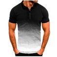 thumbnail image 1 of Mikilon Men Short Sleeve Printing Turndown Pullover T Shirt Blouse, 1 of 2