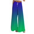 thumbnail image 3 of Sentmoon Stretch Active Pants for Women Drawstring High Waist Womens Sweat Pants with Pockets Loose Wide Leg Gradient Color Breathable Travel Pants for Women on Plane for Traveling, 3 of 7