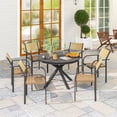 thumbnail image 2 of Outsunny Table à Manger d'Extérieur de 46,5 Pouces, Table à Manger de Patio, Noir, 2 of 10