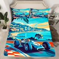 thumbnail image 2 of Erosebridal Karting Race Sheet Set King, Speed Sports Bedding Sets King Size, Racing Car Decor 4pcs, 2 of 6