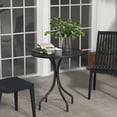 thumbnail image 2 of Outsunny Outdoor Side Table Round Patio Table with Steel Frame Black, 2 of 10