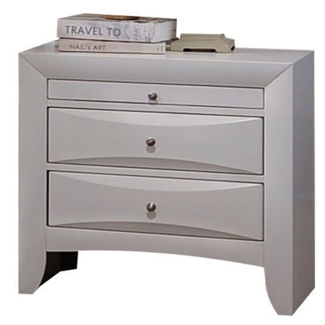 Bowery Hill 2 Drawer Nightstand in White
