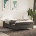 thumbnail image 1 of vidaXL Bed Frame Dark Grey 137x190 cm Velvet, 1 of 5