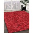 thumbnail image 3 of Ahgly Company Tapis d'Intérieur Rectangulaires Transitionnels Rouges Lavables à la Machine, 5 Pieds x 8 Pieds, 3 of 7