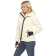 thumbnail image 2 of White Mark Women's Reflective Puffer Hooded Jacket, 2 of 7