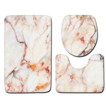Agiferg 3pcs Non-Slip Bath Mat Bathroom Kitchen Carpet Doormats Decor