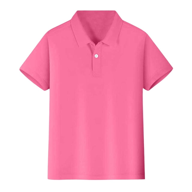 Chandail Polo pour Garçons Chemise Rouge Garçons Garçons Polos à Manches Courtes Polo d'Été Tenue Garçons 7-8 Ans
