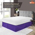thumbnail image 3 of SGI Bedding 11 Inch Pleated Bed Skirt | Microfiber Bed Skirt | Fade Resistant, Wrinkle Free, Anti-static, Decorative, Extra Storage Space, Clutter-Free | Olympic Queen, Purple, 3 of 5