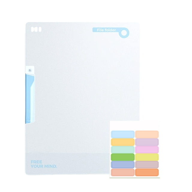 Btomtd A4 Rotating Double-Ring Binder Transparent Binder For Exam Papers And Materials Student Document Organizer