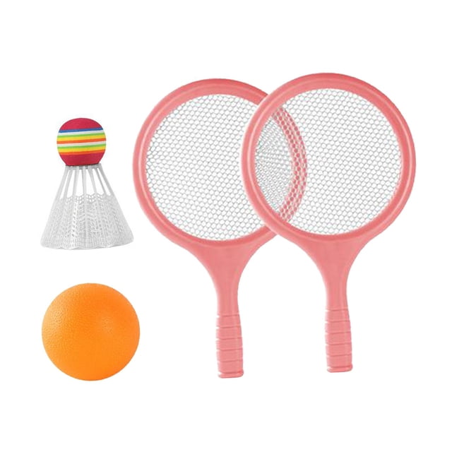 Children's Badminton Tennis Set with Ball and Badminton Shuttlecock Lightweight Pink