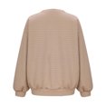 thumbnail image 4 of Pisexur Chandail en Molleton pour Femmes Décontracté Ample Automne Chandails en Molleton pour Femmes Couleur Unie Col Rond Chandail en Molleton Manches Longues Chemises pour Femmes Mode Chandail en Molleton Texturé Chandail Tops, 4 of 8