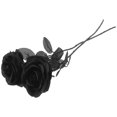 thumbnail image 4 of 2pcs Imitation Dark Rose Exquisite Faux Rose Flower Unique Rose Photo Props, 4 of 9