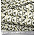 thumbnail image 2 of Soimoi Polyester Crepe Fabric Square & Floral Block Print Fabric by Yard 42 Inch Wide, 2 of 2