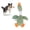 Green, variant on Wuztai Indestructible Dog Toy, Squeaky Dog Chew Toys for Small Medium Dogs, Puppy Teething Toys for Boredom Anxiety Relief Teeth Cleaning