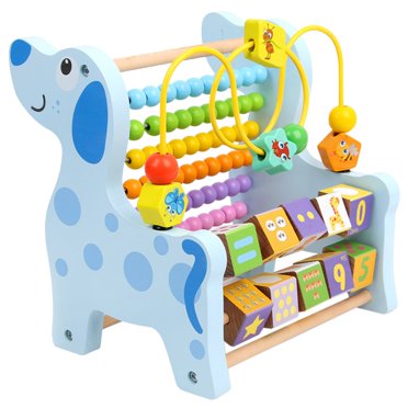 Multifunctional Wooden Calculation Frame Kids Educational Beaded Learning Toy Discount