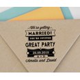 thumbnail image 4 of Printtoo Personalized Violet Self Inking Getting Married Favor Stamp Custom Wedding Favor Rubber Stamper-60 x 40 mm, 4 of 6