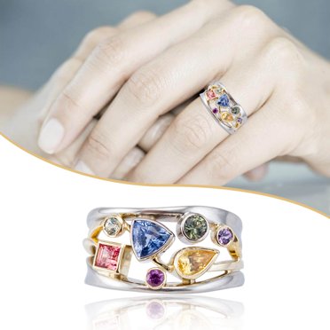 TopLLC Bagues Magnifiques Femmes Fleur Bijoux de Mariage Taille 6-10 Beaux Bijoux Bague de Mariage