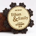 thumbnail image 1 of Personalized Save The Date Magnet 10 Rustic Engraved Wood Magnets Wedding Announcements Idea, 1 of 2