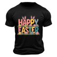 thumbnail image 2 of Plebaso T-Shirts de Pâques pour Hommes à Manches Courtes, Col Rond, T-Shirt Graphique, Hauts Imprimés, T-Shirts Décontractés d'Été pour Hommes, 2 of 6